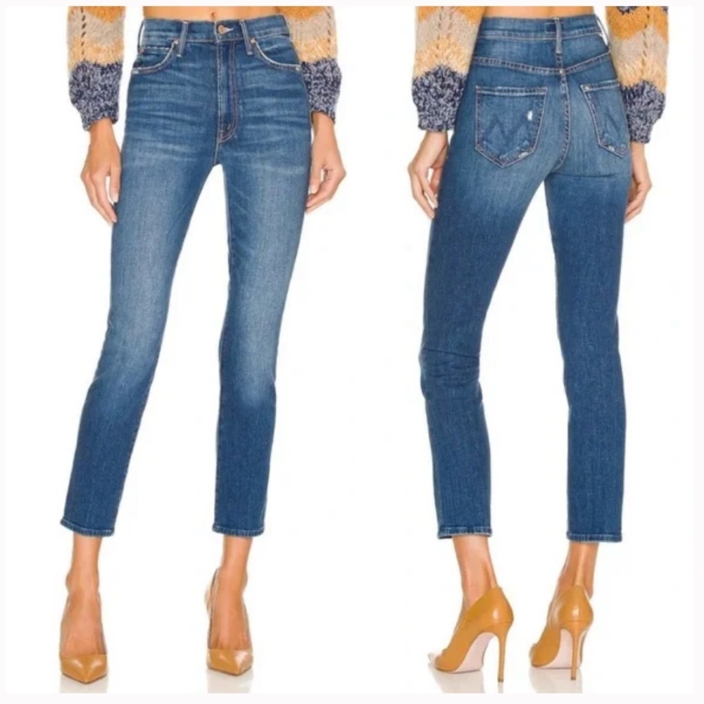 MOTHER the swooner rascal ankle boot cut Jeans where is my mind Size 27